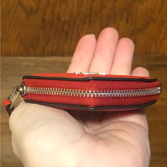 NWT-Coach-Heart ❤️ Bag Charm/Coin Purse-Keychain-Bright Poppy Red-$128 - Picture 7 of 9